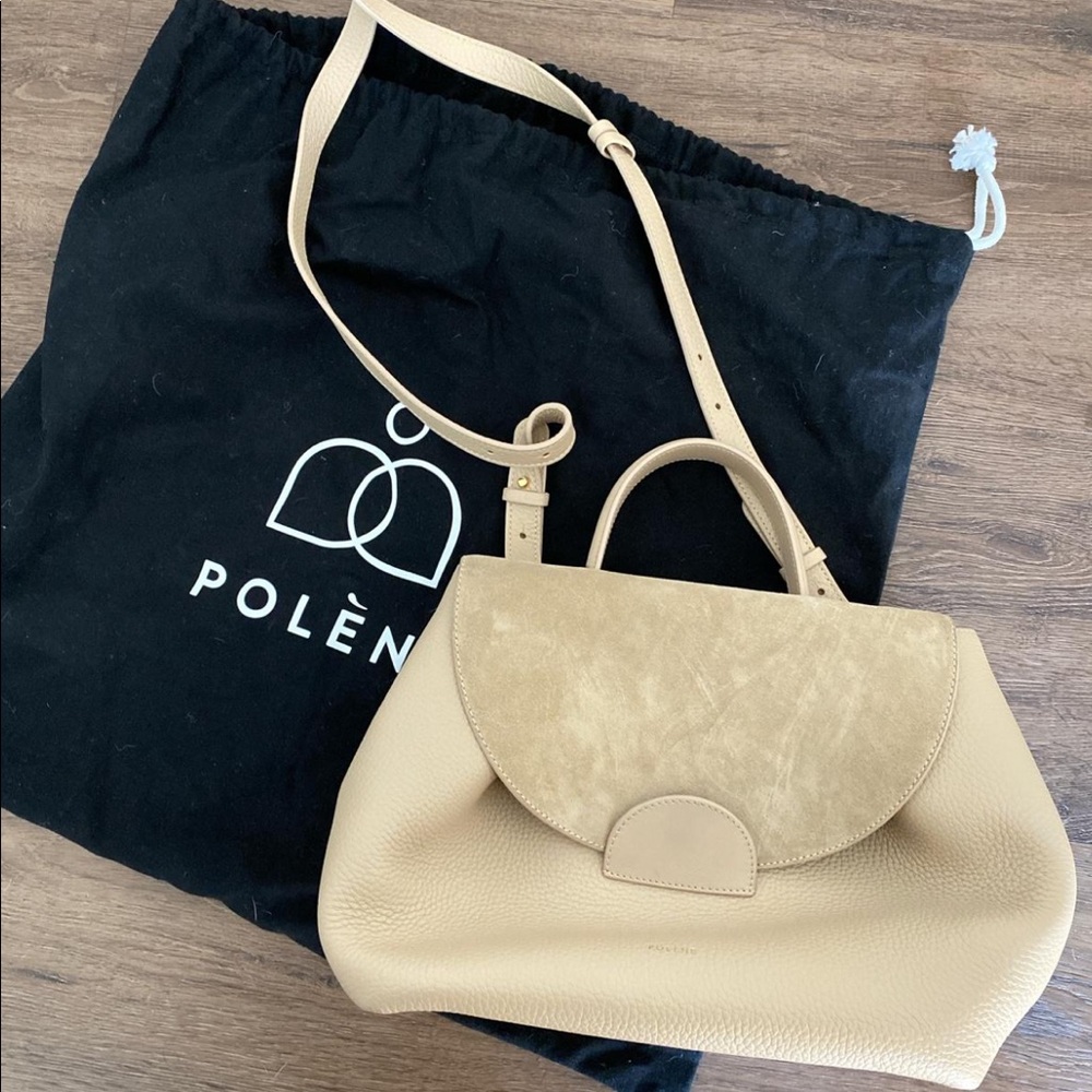 Polene Paris Large Numero Uno Trio Sand shoulder bag